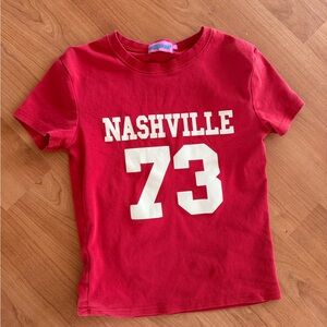 Nashville 73 Women's Red Tee